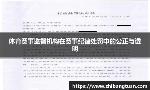 体育赛事监督机构在赛事纪律处罚中的公正与透明